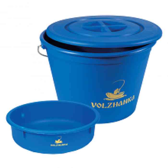 Купить Купить Ведро пластиковое Volzhanka на 25 литров с крышкой и тазиком