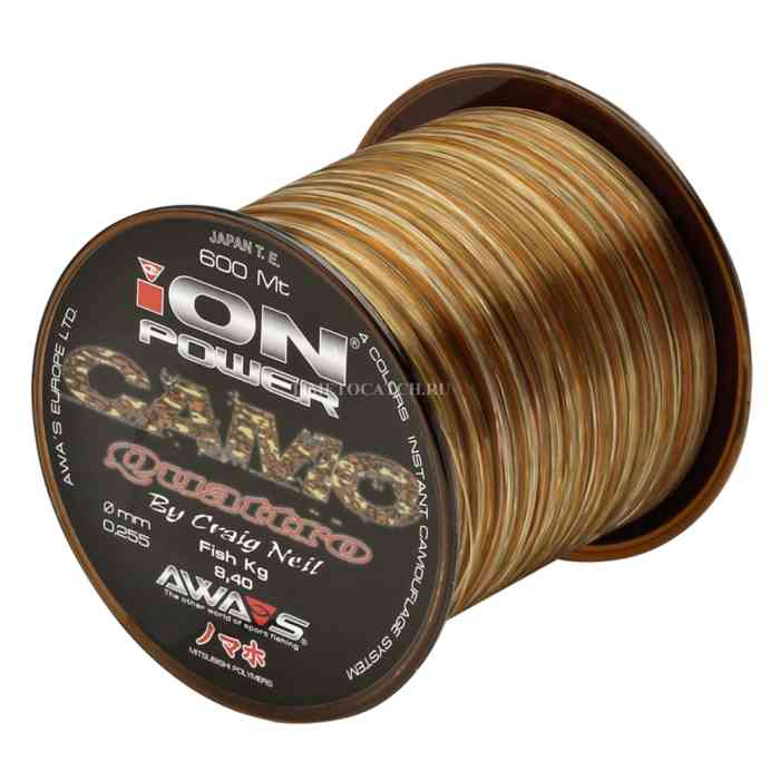 Леска карповая Awa'S ION POWER CAMO QUATTRO 0.323мм